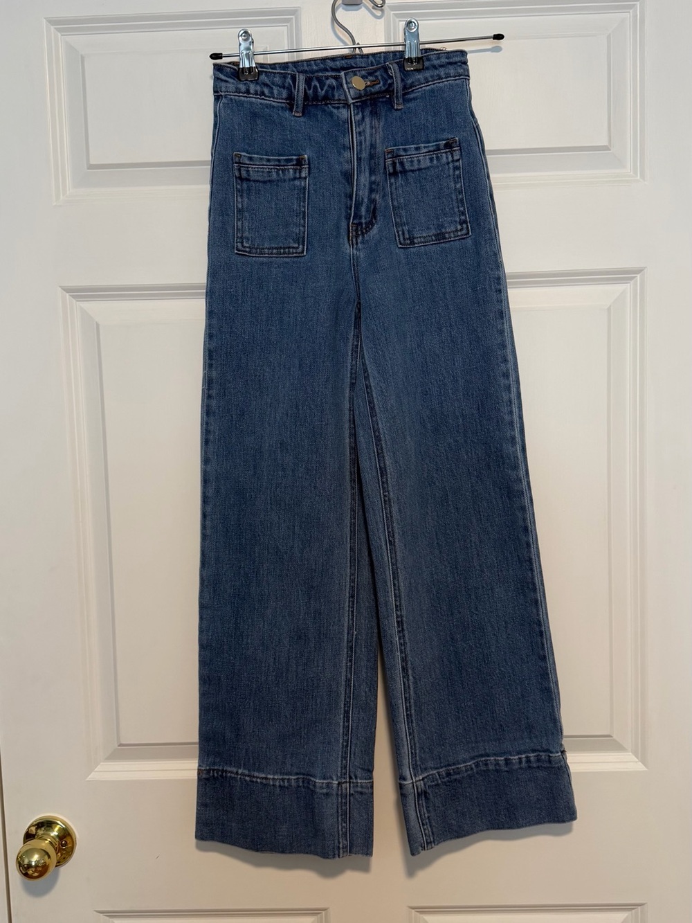 Altar'd State Indigo Wide-Leg High Waist Jeans